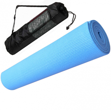 Коврик для йоги ПВХ E29258 173х61х0,4 см (голубой) с чехлом 10018263